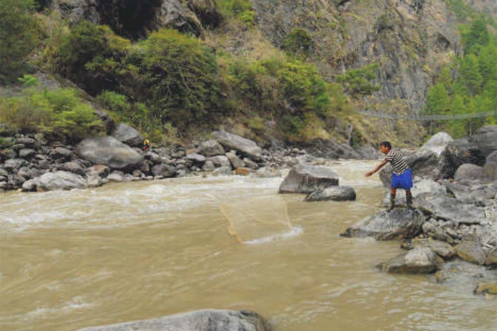 Minister Basnet lays foundation stone of 216MW Upper Trishuli-1 hydel project